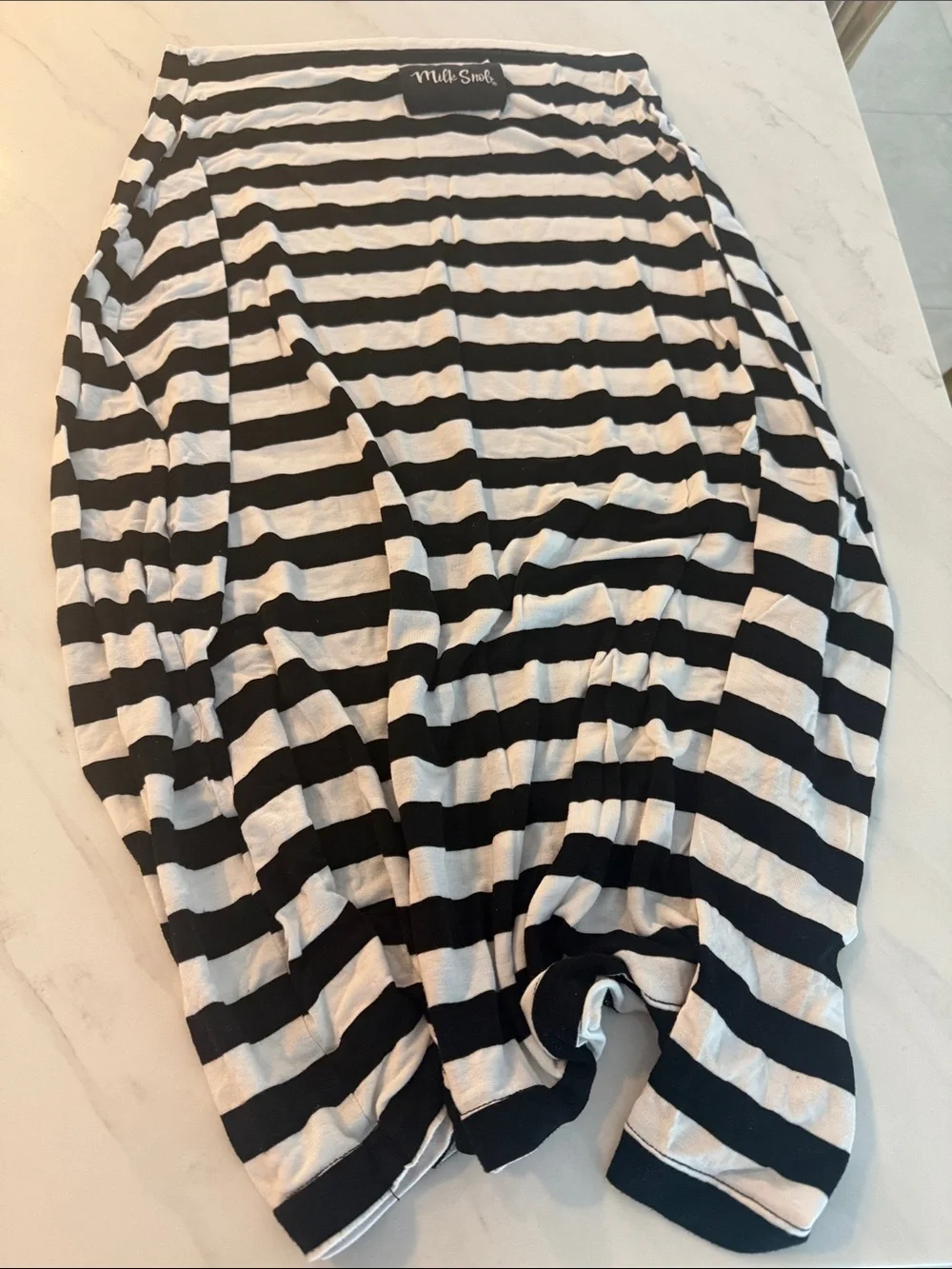 Black & White Striped Nursing Cover